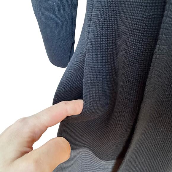 Eileen Fisher Open Front Knit Black Grey Jacket - XS - Picture 4 of 8